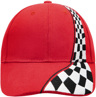 Myrtle Beach Baseballcap pet in race coureur thema print - rood - volwassenen - Formule 1