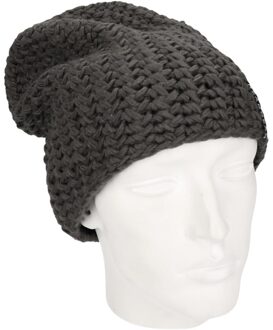 Myrtle Beach Basic beanie muts antraciet voor heren