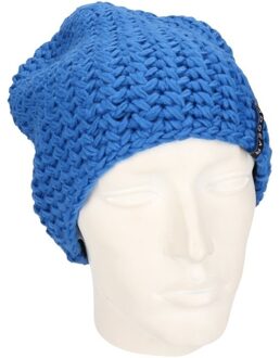 Myrtle Beach Basic beanie muts kobalt blauw voor dames
