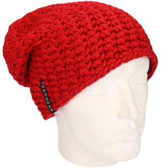 Myrtle Beach Basic beanie muts rood voor heren