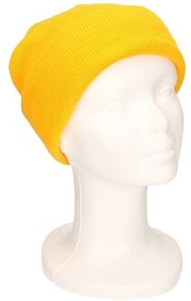 Myrtle Beach Basic winter muts geel voor meisjes