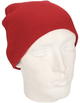 Myrtle Beach Beanie wintermuts - rood - voor volwassenen - Acryl - dubbel laags - One size