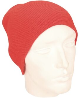 Myrtle Beach Beanie wintermuts - rood - voor volwassenen - Acryl - dubbel laags - One size