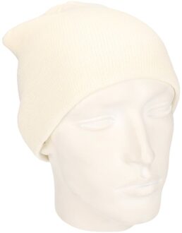 Myrtle Beach Beanie wintermuts - wit - voor volwassenen - Acryl - dubbel laags - One size