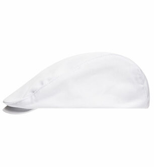 Myrtle Beach Flat cap voor volwassenen - wit - cabrio petje - klitteband sluiting