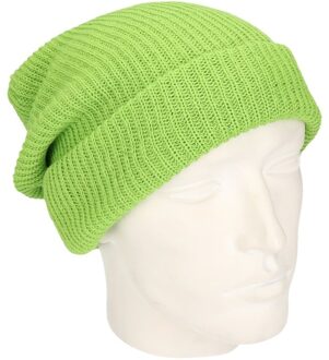Myrtle Beach Gebreide wintermuts Oslo Magic - Limegroen - volwassenen - Acryl - One size