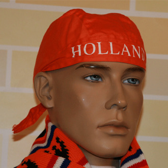 Myrtle Beach Oranje bandana met tekst Holland