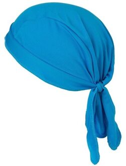 Myrtle Beach sport bandana - aqua blauw - hoofddoek - polyester - volwassenen