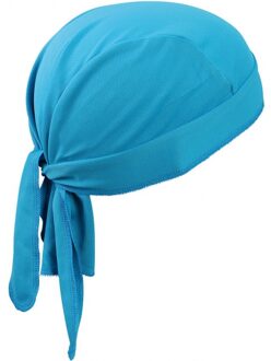 Myrtle Beach sport bandana - turquoise blauw - hoofddoek - polyester - volwassenen