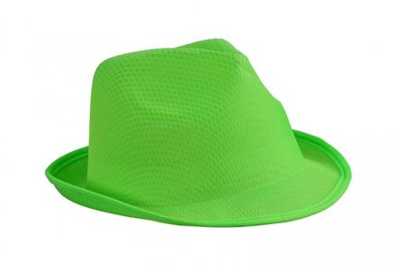 Myrtle Beach Trilby feesthoedje - groen - voor volwassenen - voordelige carnaval party hoeden