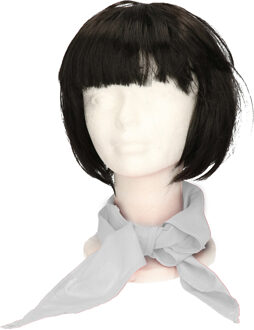 Myrtle Beach verkleed bandana/sjaaltje - lichtgrijs - kleuren thema