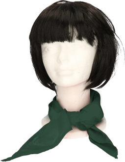 Myrtle Beach Verkleed bandana/sjaaltje/zakdoek - donkergroen - kleuren thema - Carnaval accessoires