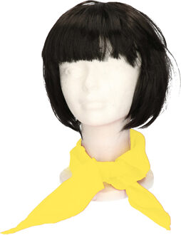 Myrtle Beach Verkleed bandana/sjaaltje/zakdoek - geel - kleuren thema - Carnaval accessoires