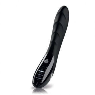 Mystim Sizzling Simon zwarte vibrator van siliconen