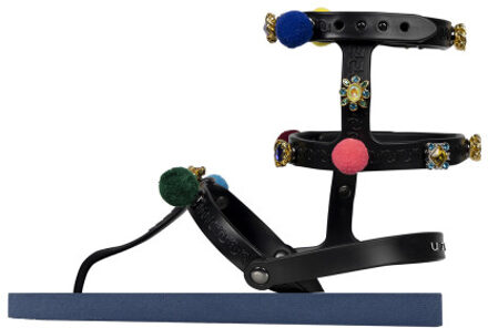 Mystique pompom marineblauw - 37-38