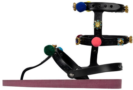 Mystique pompom robijn - maat 39-40 Rood