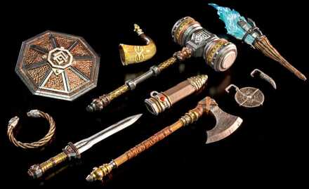 Mythic Legions: Rising Sons Action Figure Accessorys Dwarf Weapons