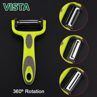 Myvit Groente Cutter met 3 Bladen 360 Graden Roterende Multifunctionele Dunschiller Fruit Schaafmachine Keuken Gadgets