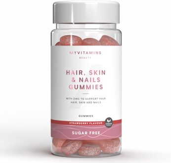 Myvitamins Haren, huid en nagelgummy's - 60gummies - Sugar Free Strawberry