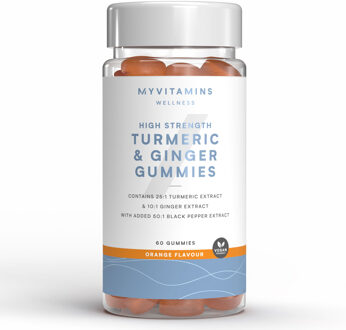 Myvitamins Kurkuma- en gembergummies - 60GUMMIES, 30servings - Orange (High Strength)