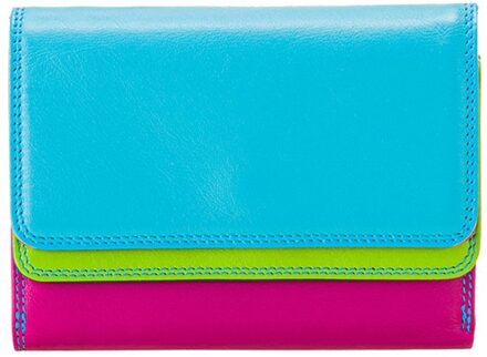 MyWalit Ladies Double Flap Purse Wallet liguria Dames portemonnee Multicolor - 13 x 10