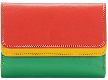 MyWalit Ladies Double Flap Purse Wallet sicily dames portemonnee Multicolor - H 10 x B 13 x D 2 cm