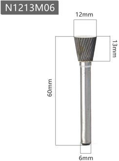 N Type Hoofd Hardmetalen Legering Roterende Bestand Tool Point Burr Die Grinder Schurende Tool Boor Frezen Carving bit N1213M06