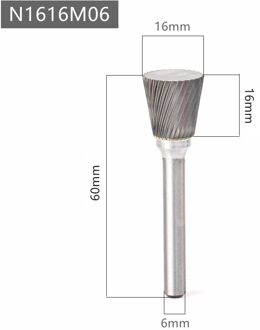 N Type Hoofd Hardmetalen Legering Roterende Bestand Tool Point Burr Die Grinder Schurende Tool Boor Frezen Carving bit N1616M06