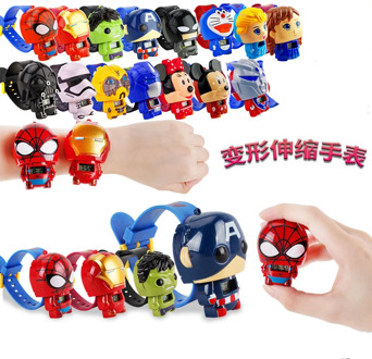 N0007 Kids Watches Nijago Hulkbuster Iron Man Spiderman Toy for Children Watch Girl Boy
