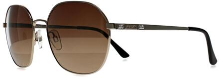 N1901 A goud bruin spiegel zonnebril - One Size