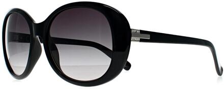 N2800 A gepolijste zwarte zonnebril met rookverloop