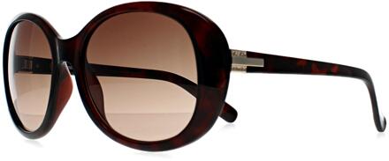 N2800 B transparant rood havana bruin gradiënt zonnebril