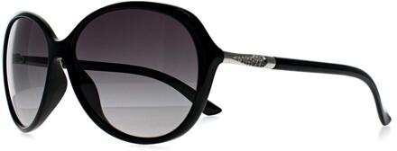 N2809 A gepolijste zwarte zonnebril met rookverloop