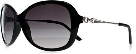 N2814 A zwart rook verloop zonnebril - One Size