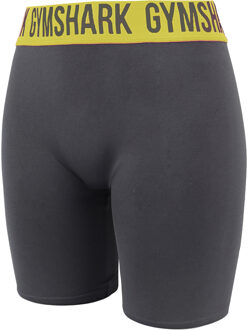 Naadloze Dames Grijze Fietsbroek Geel - XS