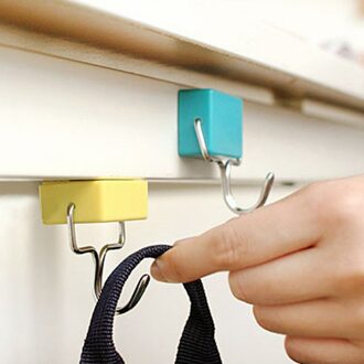 Naadloze Magnetische Haak Creatieve Tools Magnetische Haken School Locker Haak Koelkast Hanger 3 Pcs Haken 2Kg Max Lager