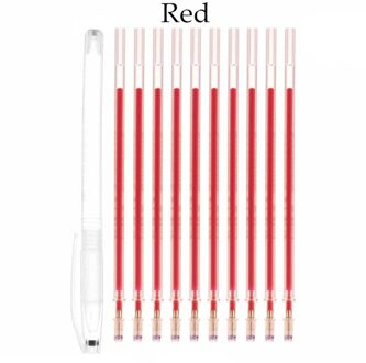 Naaien Tekening Lijnen Accessoires 1Set Warmte Wrap Vervagen Out Stof Markers Potlood Hoge Temperatuur Verdwijnen Marker Pennen 5BB5968 rood