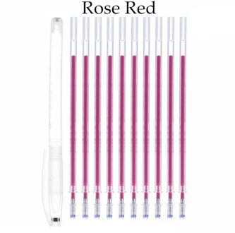 Naaien Tekening Lijnen Accessoires 1Set Warmte Wrap Vervagen Out Stof Markers Potlood Hoge Temperatuur Verdwijnen Marker Pennen 5BB5968 roos rood
