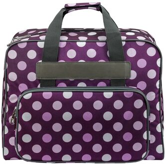 Naaimachine Handtas Haak Kits Print Reizen Draagtas Meerdere Pocket Multi-Functionele Naaimachine Opbergtas paars