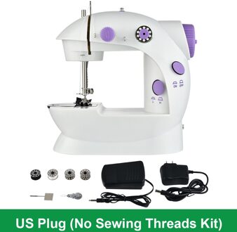 Naaimachine Mini Draagbare Elektrische Huishoudelijke Crafting Herstellen Voetpedaal Te Naaien Verstelbare Speed Kit Voor Thuis Beginners Kids A US plug