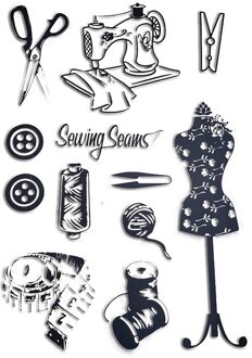 Naaimachine Siliconen Clear Seal Stempel Diy Scrapbooking Embossing Craft