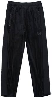 Naalden Borduren Vlinder Broek Alle-Zwart Zwaar Fluwelen Broek Sport Casual Gestreepte Mannen Vrouwen Losse Joggingbroek