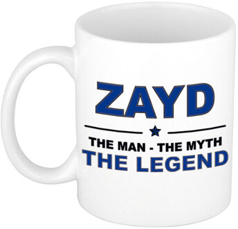 Naam cadeau mok/ beker Zayd The man, The myth the legend 300 ml - Naam mokken Multikleur