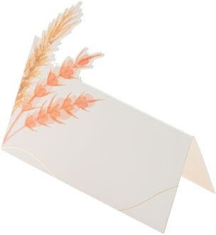 Naam/plaats kaartjes - 8x - bruiloft feest - wit - 8 x 8cm