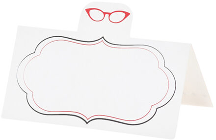 Naamkaartjes/plaatskaartjes - bruiloft - wit - Lady - 10x stuks - 10 x 5 cm