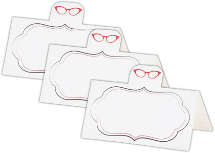 Naamkaartjes/plaatskaartjes - bruiloft - wit - Lady - 20x stuks - 10 x 5 cm