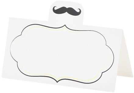 Naamkaartjes/plaatskaartjes - bruiloft - wit - Mister - 10x stuks - 10 x 5 cm