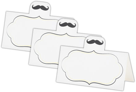 Naamkaartjes/plaatskaartjes - bruiloft - wit - Mister - 50x stuks - 10 x 5 cm