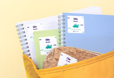 Naamstickers groot vierkant - set van 24