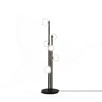 Nabila Vloerlamp - Zwart - Messing
